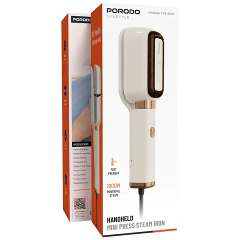 Porodo Lifestyle handheld mini press steam iron